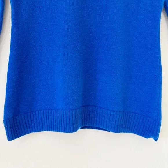 100% Cashmere Crewneck Sweater in Royal Blue by Talbots, Size XS, Like New - Picture 10 of 12